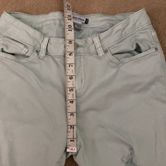 Revamped Mint Green Distressed Jeans - Picture 4 of 7